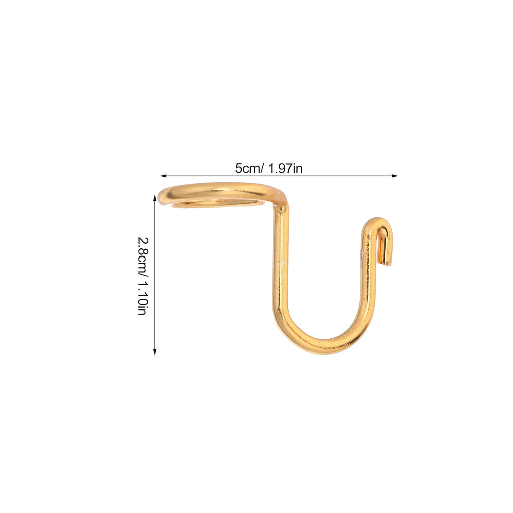 10Pcs Clothes Hanger Connector Hooks Wardrobe Space Saving Clips Cascading Extender Hooks Closet Organizer for Heavy Clothes Zpaxo Golden