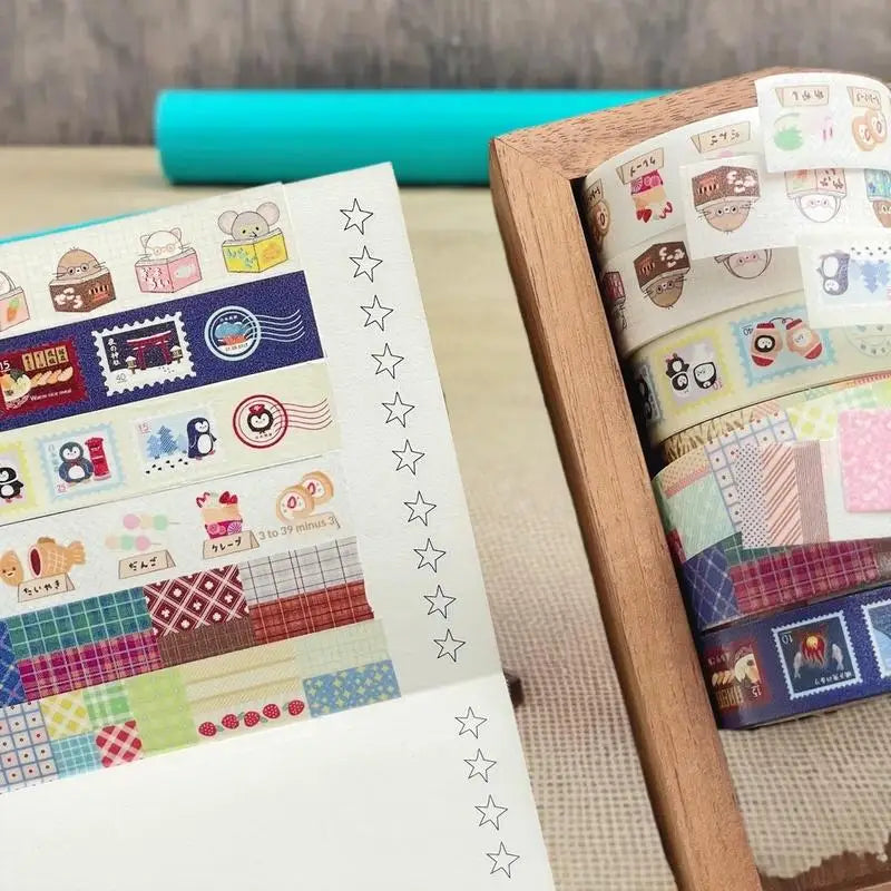 Japanese Cartoon Washi Tape Sticke INS Aesthetic Paper DIY Handbook Zpaxo