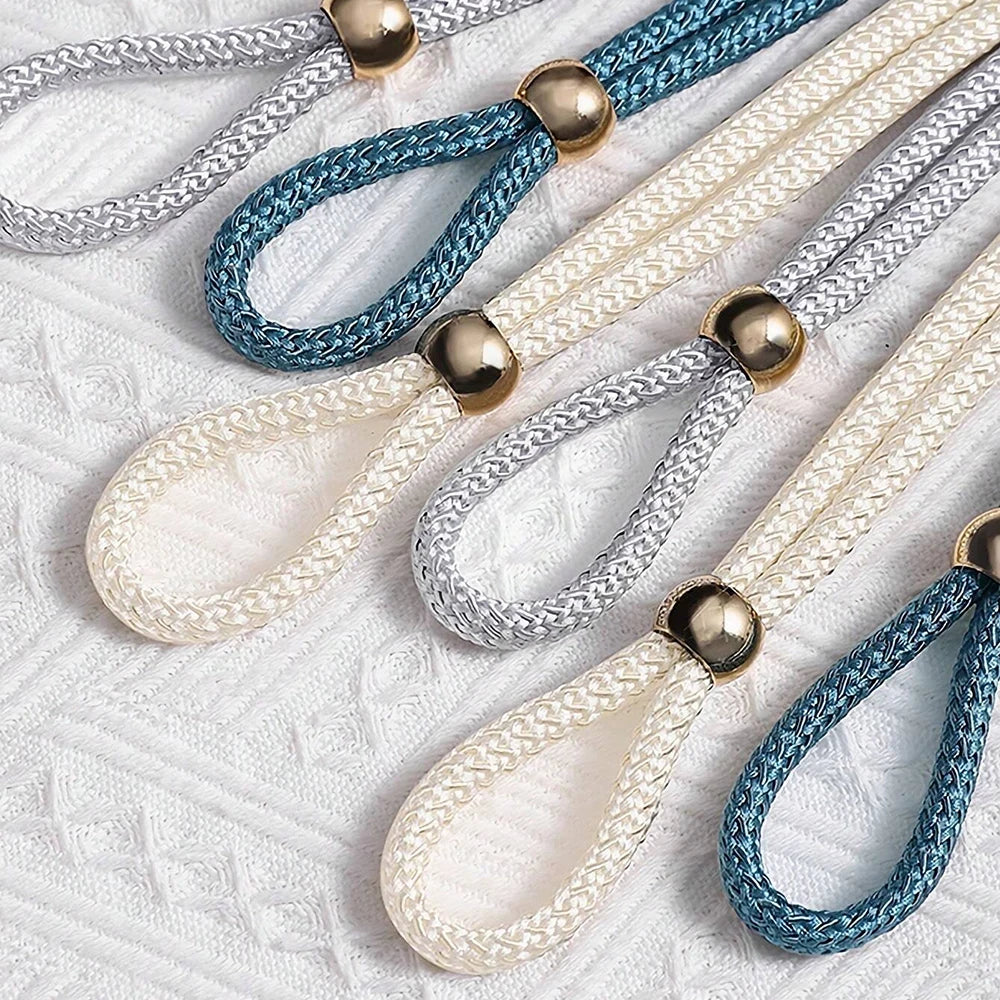 Pearl Curtain Tieback Adjustable Curtain Clip Tie Back Buckle Curtain Rope Pull-outs Curtain Decor for Home Bedroom Office Zpaxo