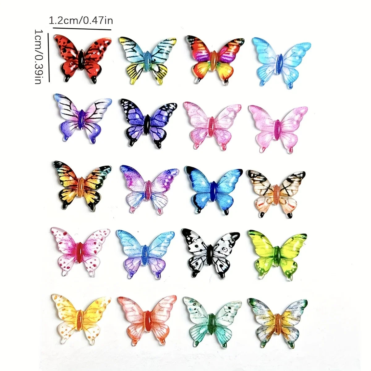 1:12 Dollhouse Mini Butterfly Models – 10/30/50 Pc DIY Set