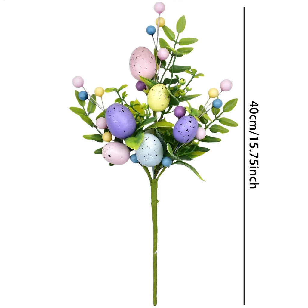 Easter Picks Festive Holiday Stem Decorations Artificial Easter Spray Vine for Party Floral Arrangement Vase Table Centerpiece Zpaxo