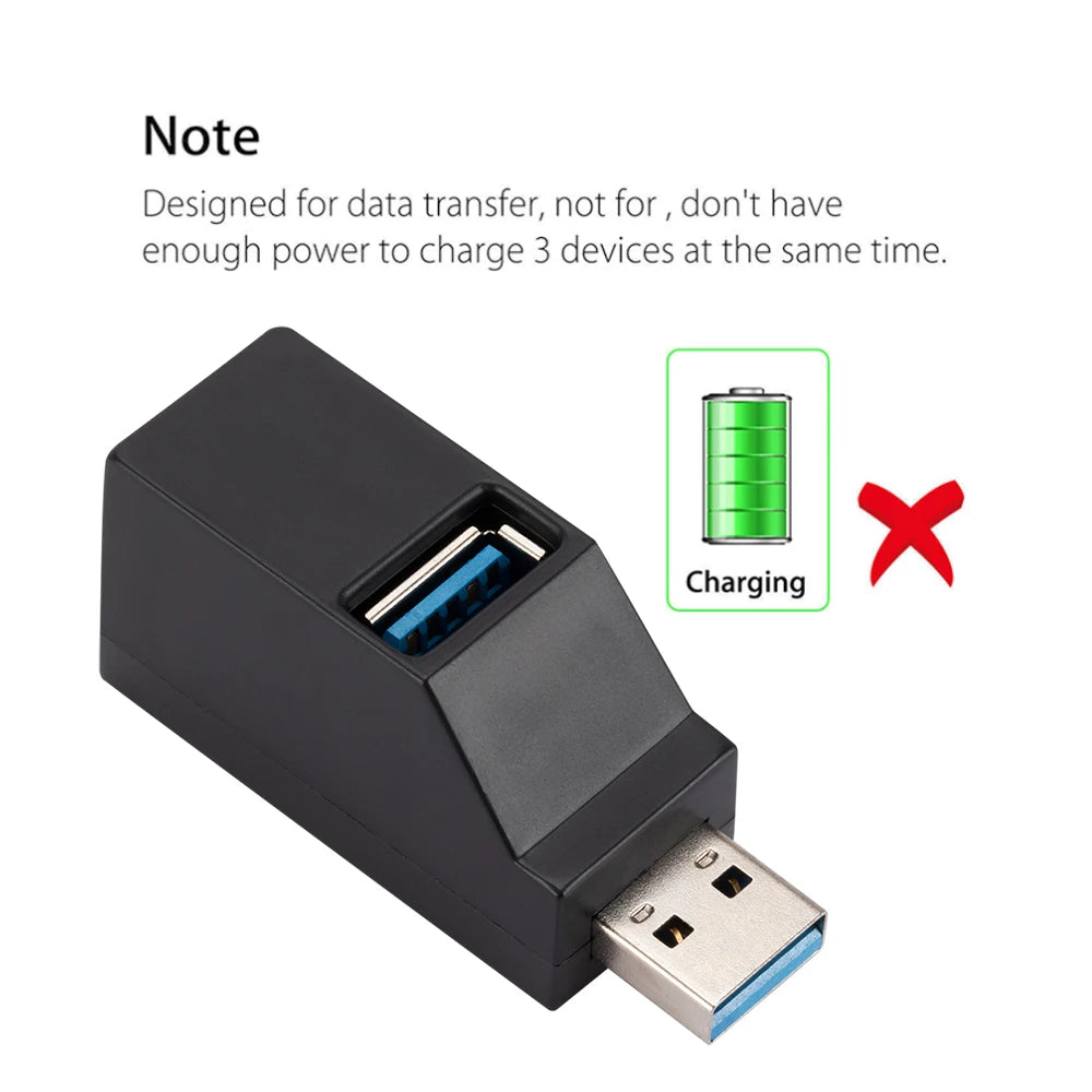 USB 3.0 Multi Port Hub for Macbook Laptop Adapter Hub Extender 3 Ports USB Data Transfer Splitter Box for iPhone Xiaomi PC Zpaxo