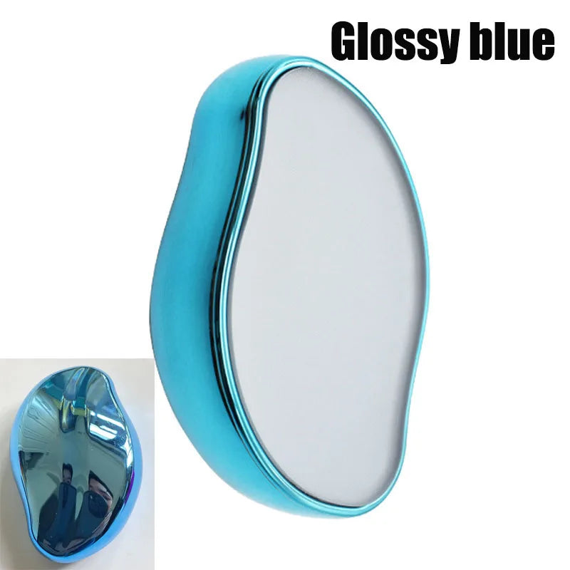 Hot Crystal Physical Hair Removal Eraser Glass Hair Remover Painless Epilator Easy Cleaning Reusable Body Care Depilation Tool Zpaxo blue