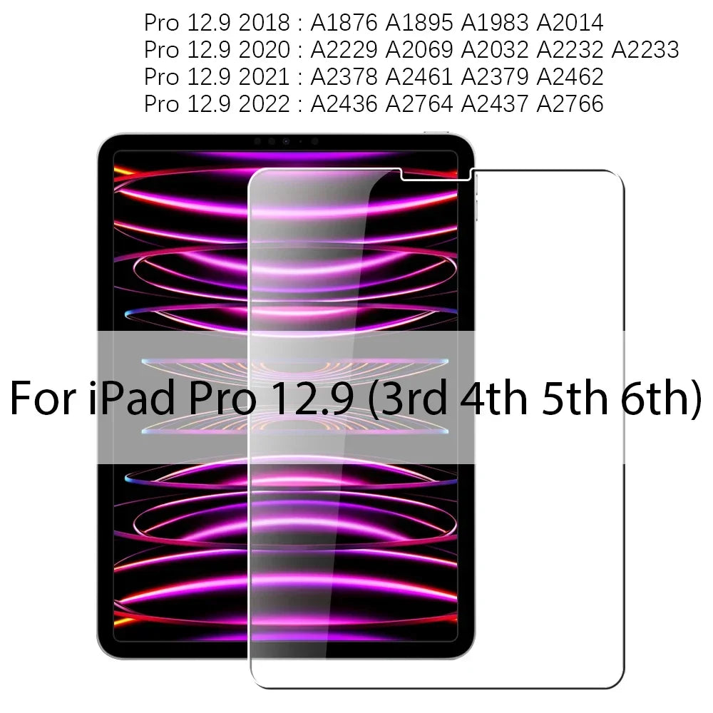 Tempered Glass Screen Protector Ipad Air 5 4 13 11 12 9 9th Gen 10th Zpaxo Pro 12.9