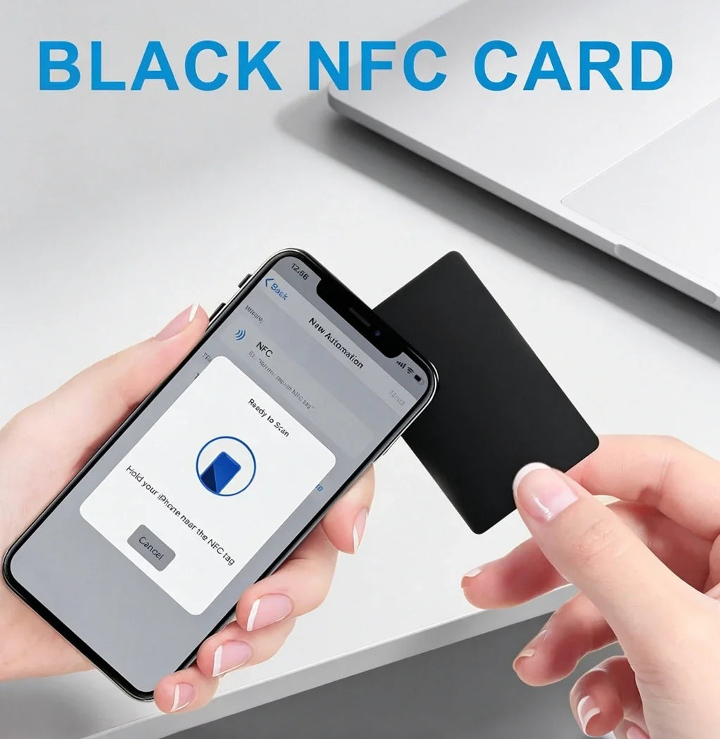 NFC215 Black Cards Rewritable NFC Ntag215 PVC Blank Easy Convenient Zpaxo