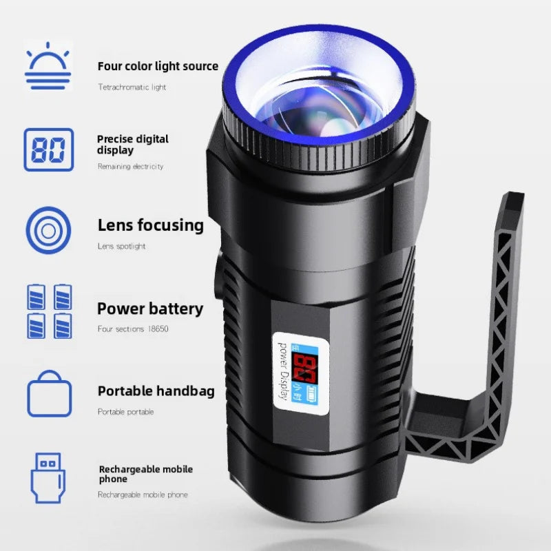 SHINEKNOT Night Fishing Lamp – 4-Color LED, Zoomable, 800LM Night Fishing Lamp Zpaxo