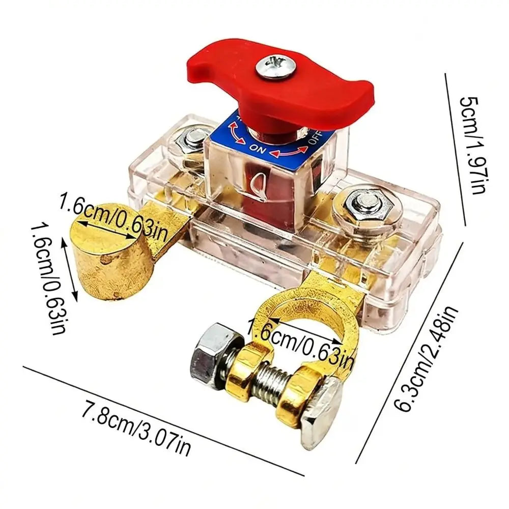 Alloy / Copper Battery Isolation Switch 12 - 24 V Switch Protector Battery Switch Durable Quick Cut-off Negative Isolator Zpaxo