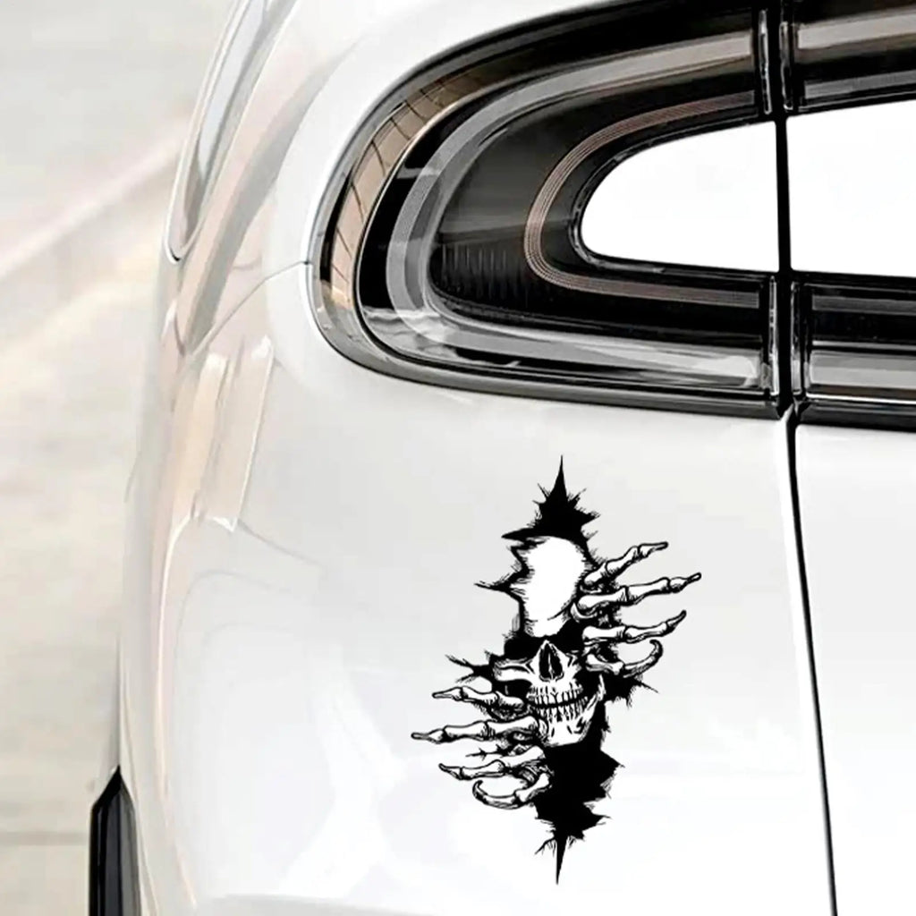 Skeleton Car Window Sticker Halloween Creepy Sticker Decoration Motorcycle Decals for Car Truck SUV Motorcycle Vehicles Window Zpaxo