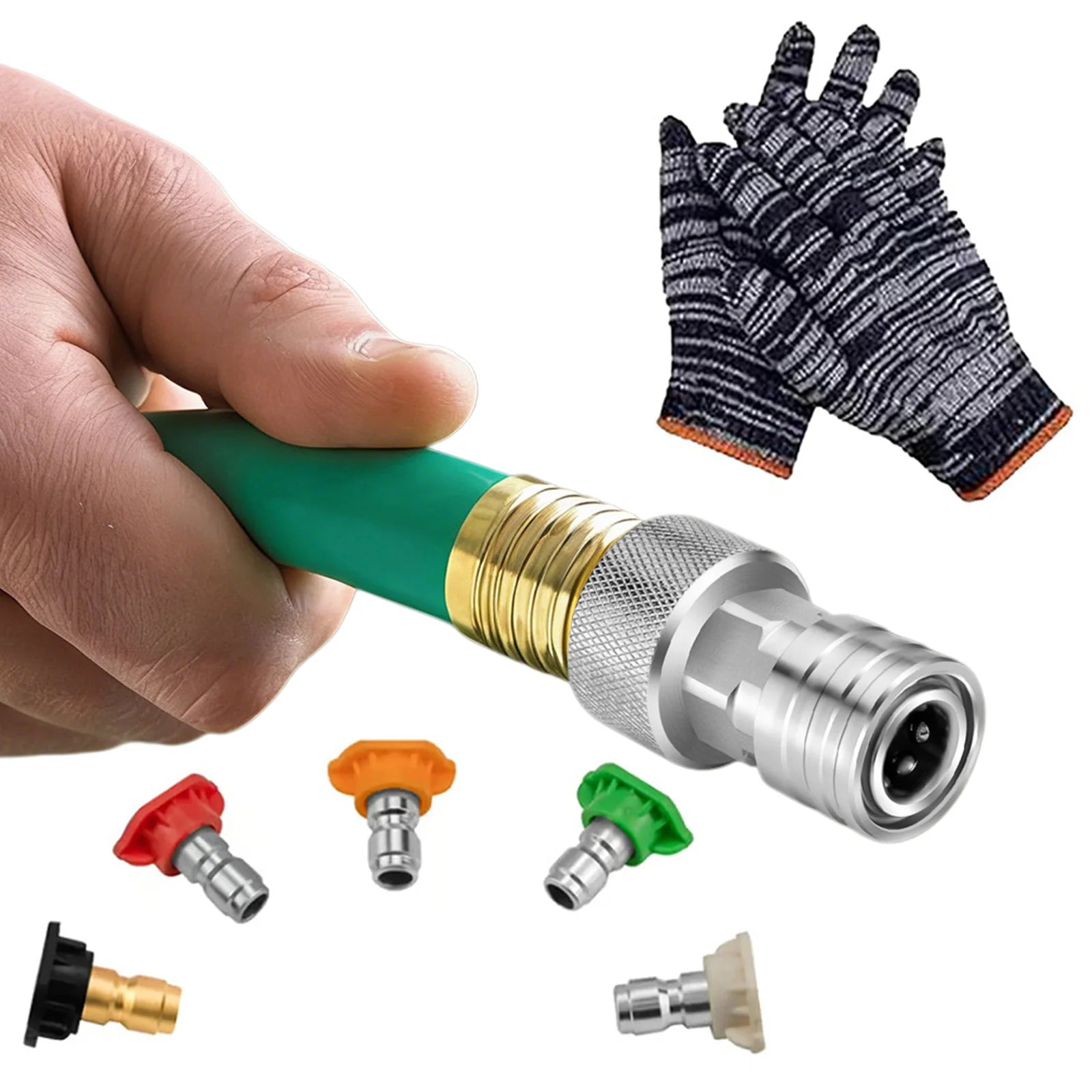 Garden Hose Mini Power Washer Adapter Car Washing Nozzle Attachment