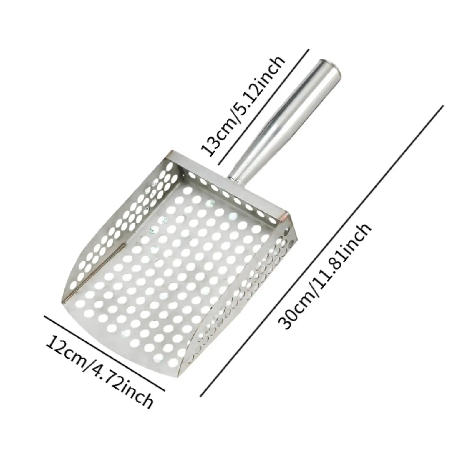 Sand Scoop Handheld Comfortable Handle Digging Sieve Sand Sifter Shovel Metal for Metal Detecting Beach Underwater Seaside Clams Zpaxo