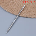 ▶1pcs T12-BC2 T12-J02 T12-JL02 T12-KR T12-ILS Soldering Iron Tips For Soldering Rework Station 110V - 220V 150mm Zpaxo BC2