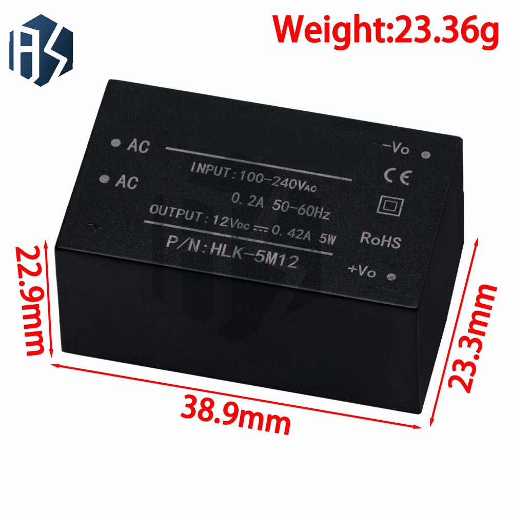 HLK-PM01 HLK-PM03 HLK-PM12 AC-DC 220V 5V 3 3V 12V Mini Power Supply Zpaxo