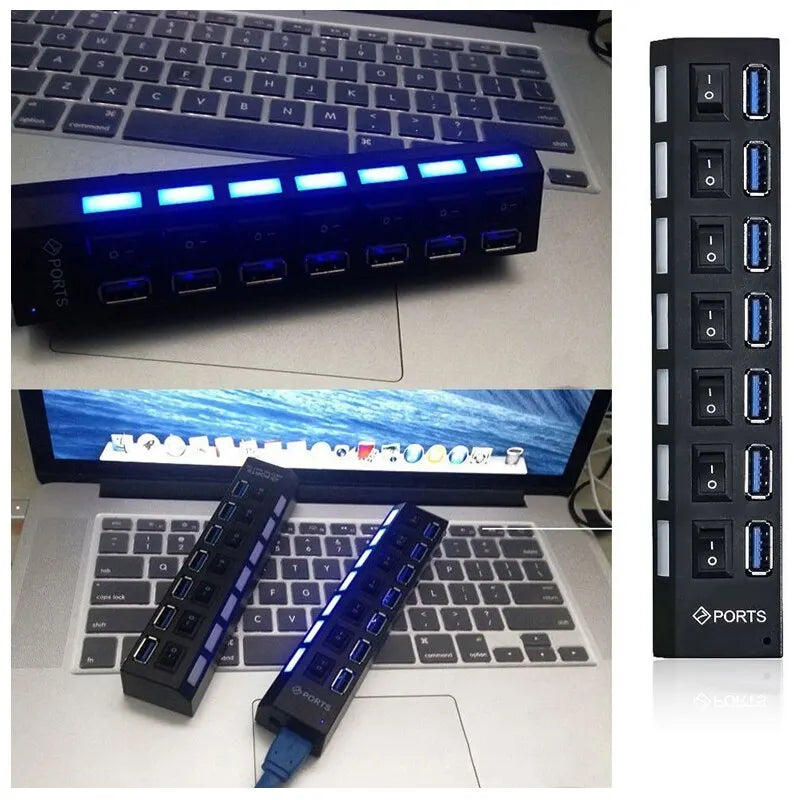 Switch Extension Hub 7-port USB2 0 Computer USB One Drag Seven Zpaxo