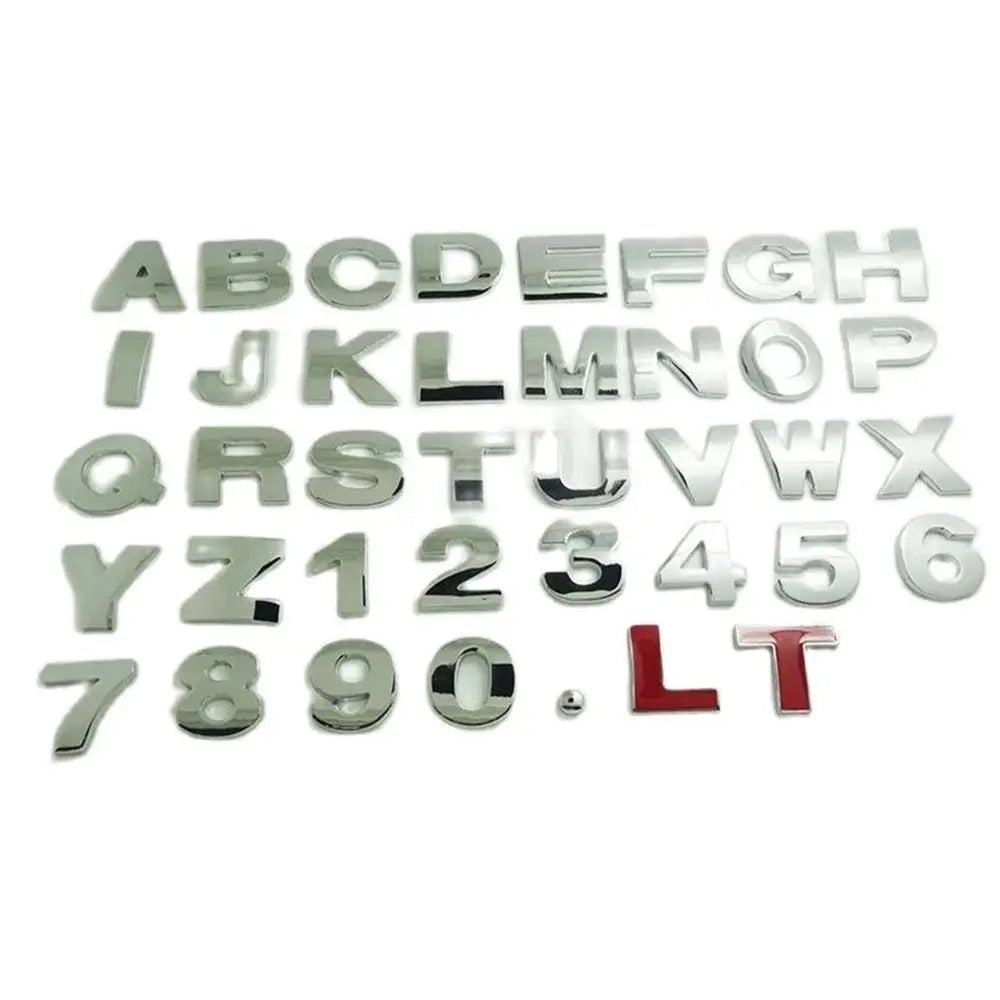 Car Styling Waterproof DIY Metallic Badge 3D Sticker Metal Alphabet Zpaxo G