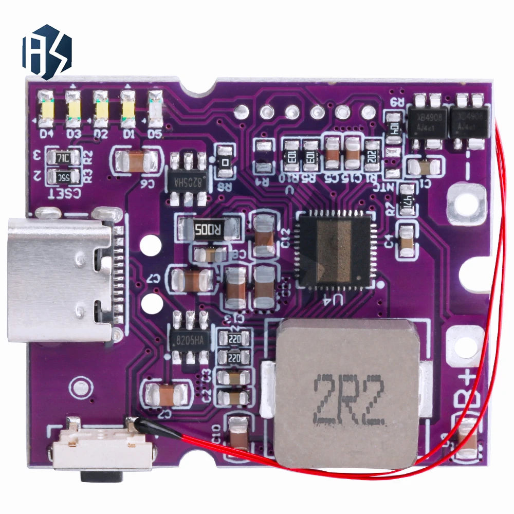 22.5W Power Bank Bidirectional Fast Charging Mobile Power Module Circuit Board With Digital/Light Type-C USB Suppor PD/QC3.0 2.0 Zpaxo