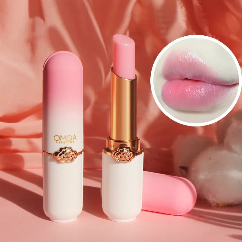Peach Lip Balm Crystal Temperature Change Jelly Lipstick Moisturizing