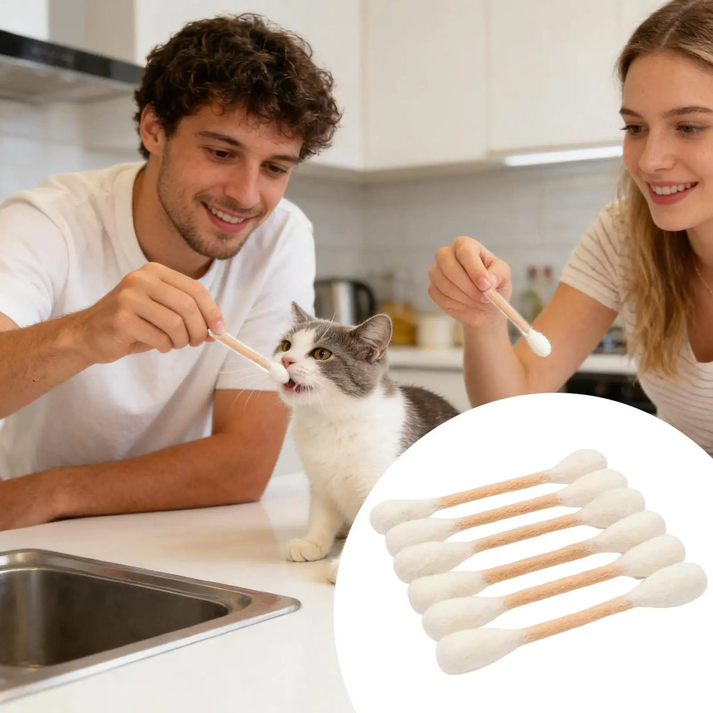 Catnip Kittens Chew Toys 6-Piece Felt Cotton Swabs For Kitten Cat Chew Toy For Indoor Outdoor Training Entertainment Park Home Zpaxo