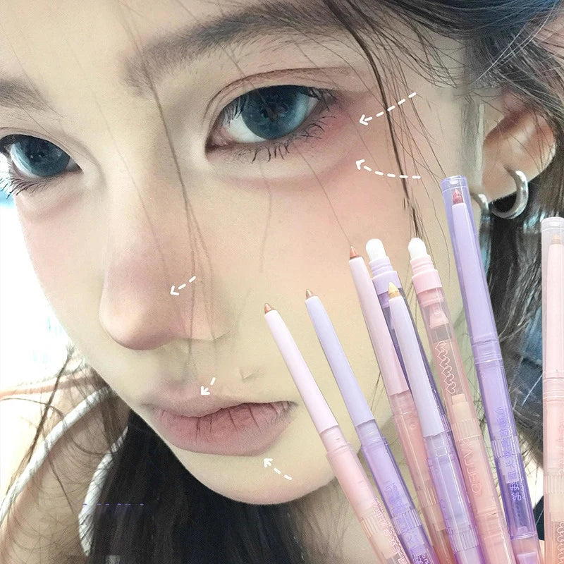8 Colors Double Headed Lip Liner Waterproof Matte Lipstick Pencil Zpaxo