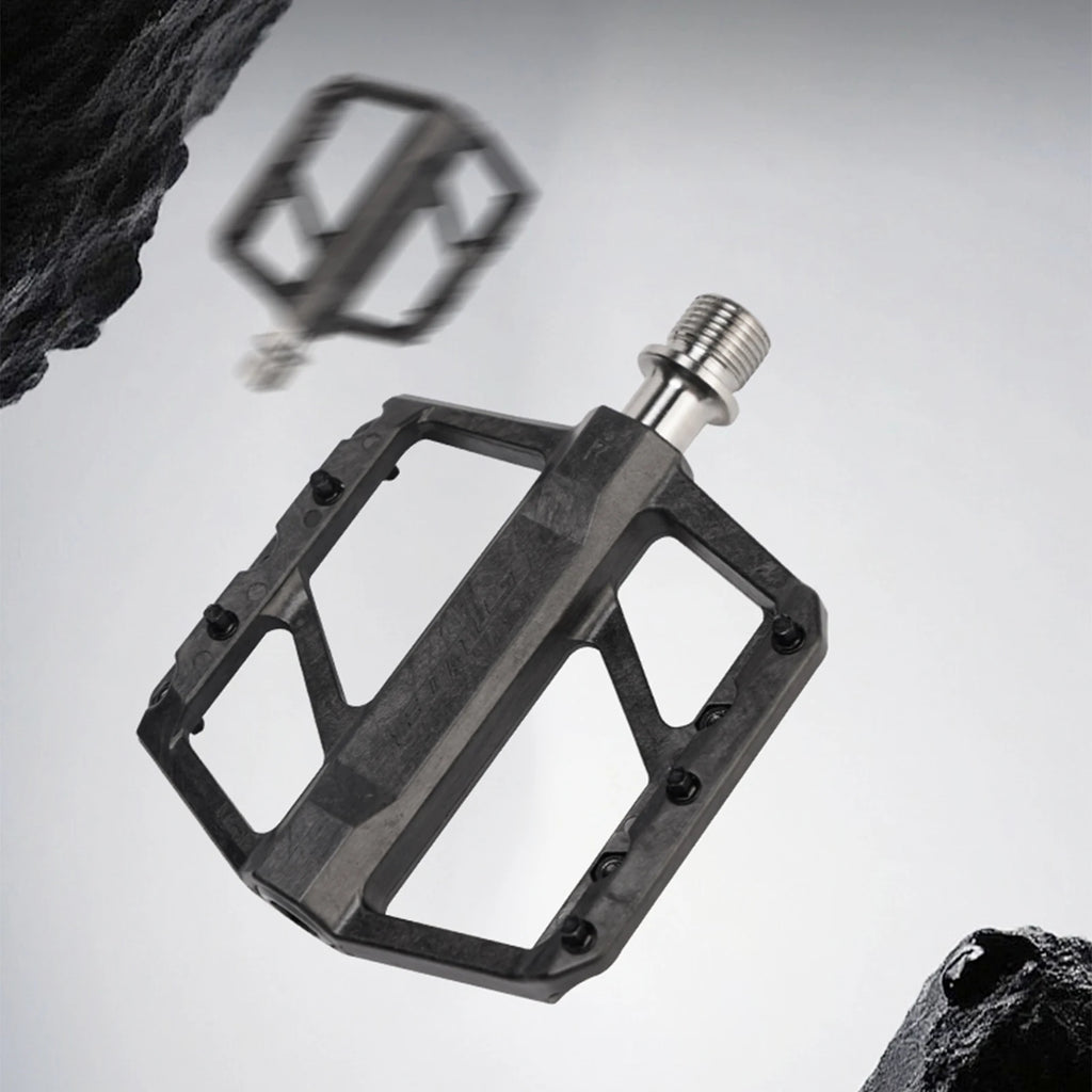1 Pair Ultralight Mountain Bike Pedals 3 Bearings Titanium Shaft Flat