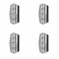 4Pcs Shake To Bright Solar Right-angle Warning Lights High Brightness Flashing Mode Vehicle Led Rear Light Waterproof Zpaxo White