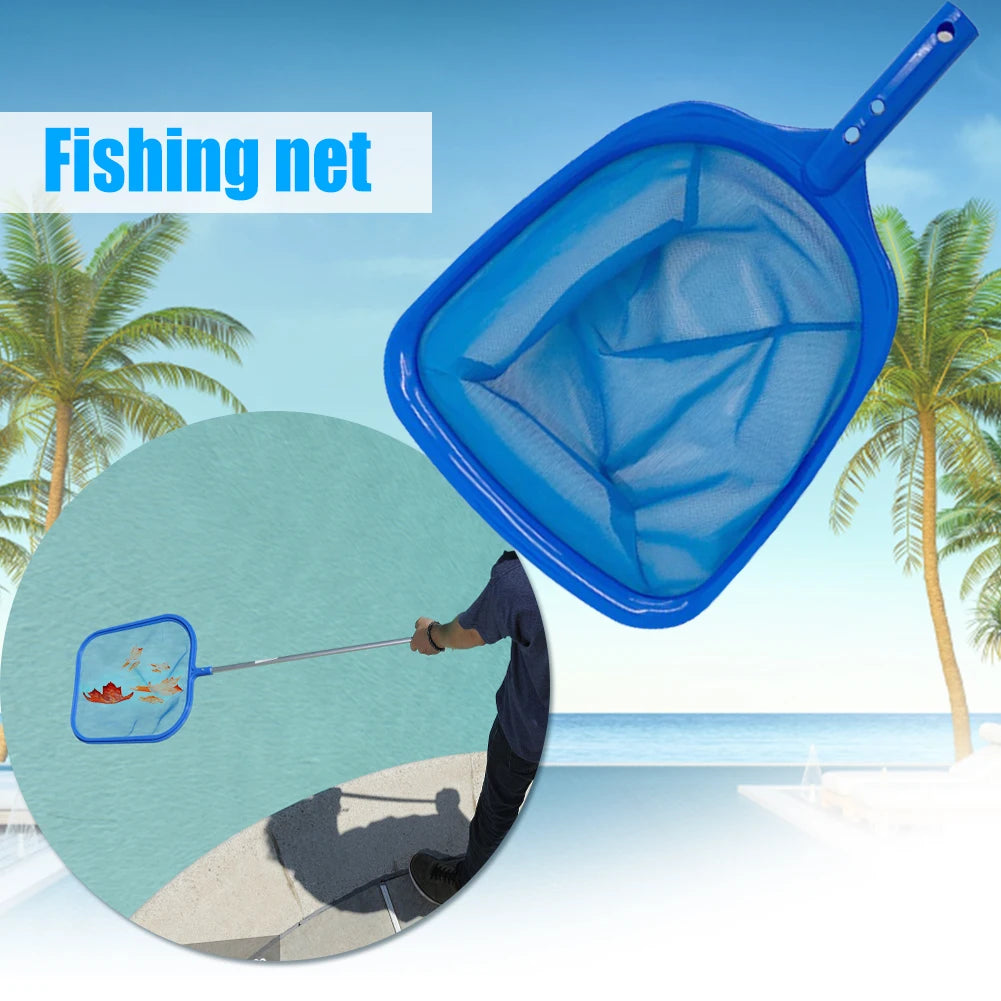 Fish Pond Skimmer Net Telescopic Swimming Pool Net Leaf Skimmer Detachable Lightweight Multifunctional Debris Tools Accessories Zpaxo