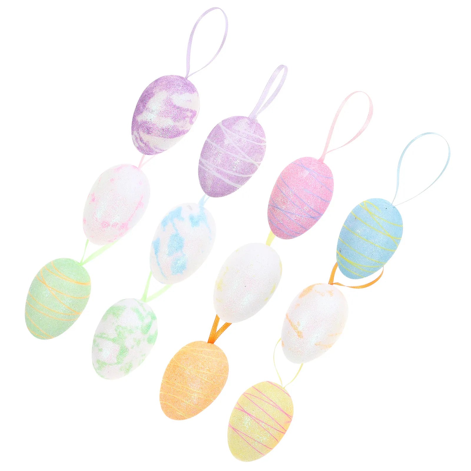 Easter Egg Ornaments Hand-painted Decorative Hanging Eggs Tree Decor