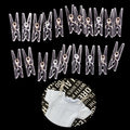 CM20pcs Mini Clear Plastic Doll Clothespin Photo Paper Peg Clips
