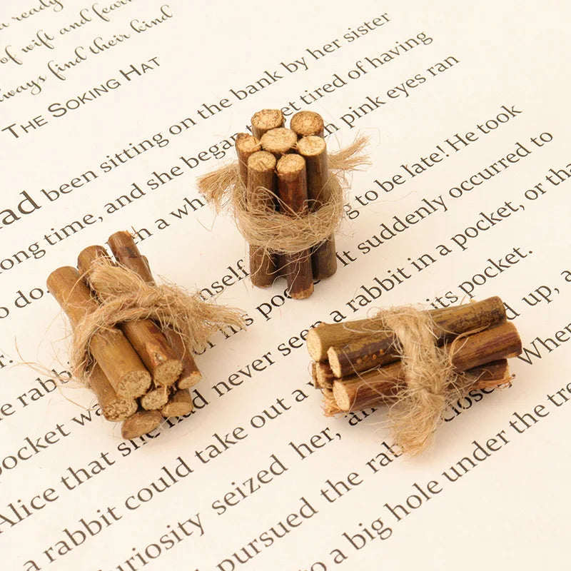 1:12 Dollhouse Miniature Bonfire Firewood Model Set | Decor