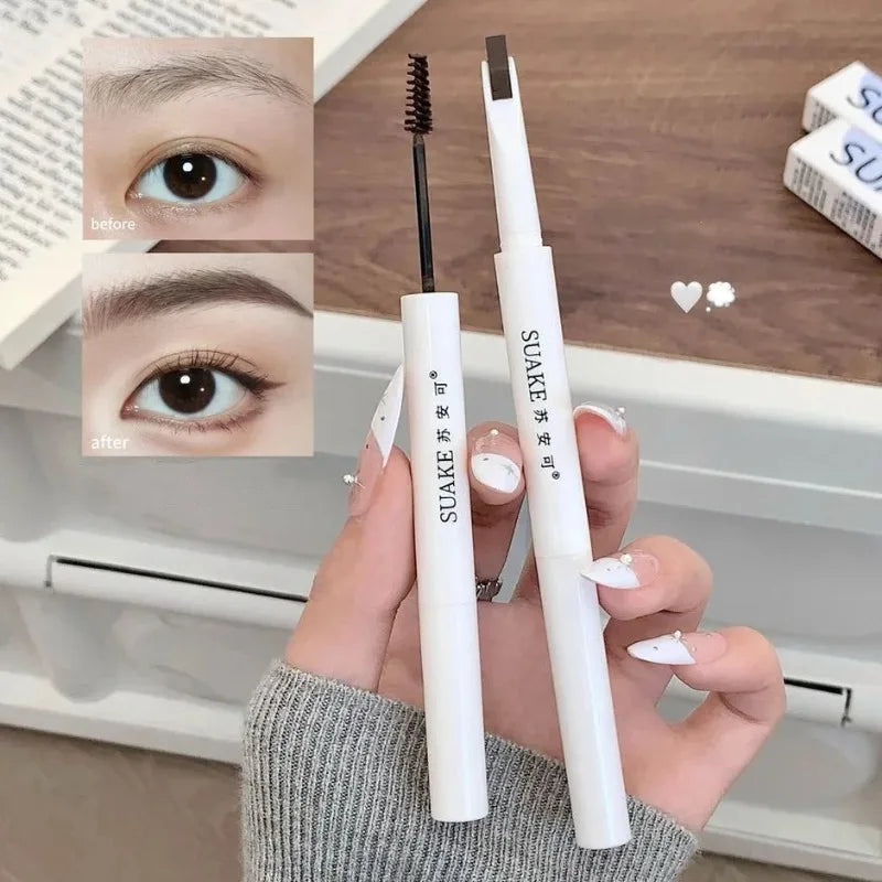 Dual-ended Orange Brown Dyeing Eyebrow Cream Mascara Tattoo Tint