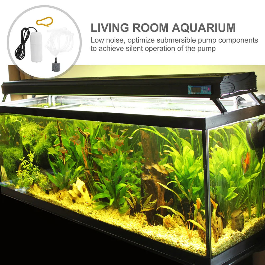 2 Sets Aquarium Oxygen Usb Air Pump Small Fish Tank Aerator
