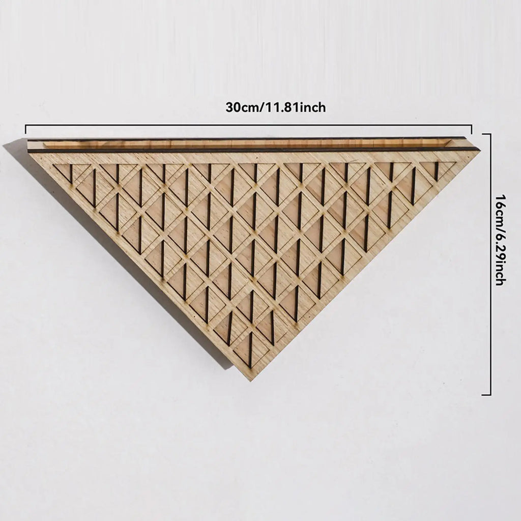Wall Mounted Plant Pot Wooden Space-Saving Basket Triangle Pot for Outdoor Plants for Small Apartment Garden Balcony Patio Porch Zpaxo