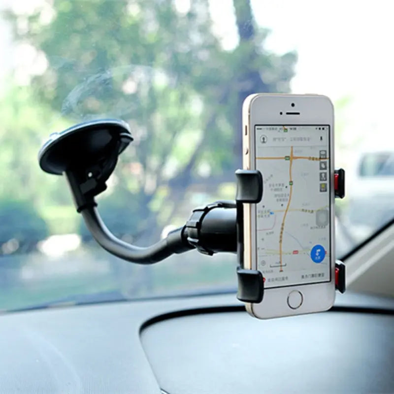 Universal 360° Car Phone Holder – Dashboard & Windshield Mount
