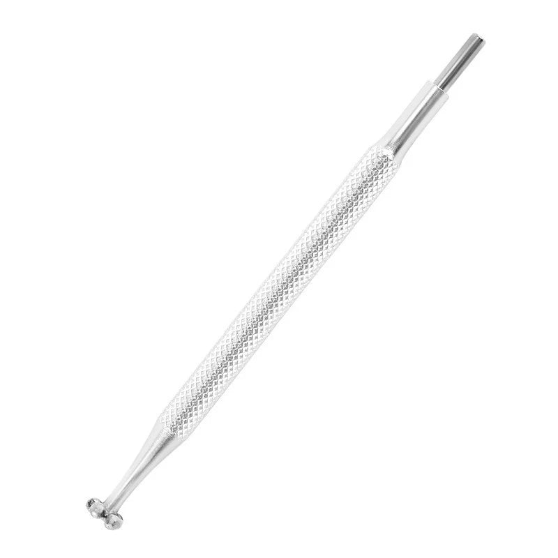 2IN1 Double-headed Lollipop Vortex Cat Eye Nail Magnetic Pen Flower Petal Nail Art Magnet for Cat Eye Magnetic Gel Nail Polish Zpaxo Silver-1pcs