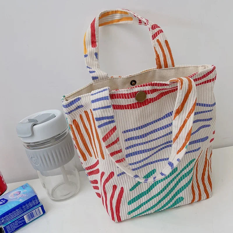 Large Striped Corduroy Makeup Bag – Cosmetic Storage Pouch Cosmetic Makeup Bag Zpaxo