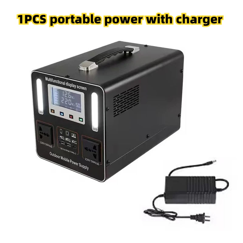 New 500W Portable Power Station 220V 45Ah Solar Generator Emergency Backup Battery Power Supply for Home Outdoor Camping Stall Zpaxo 1PCS portable power 500W - 1000W 220V