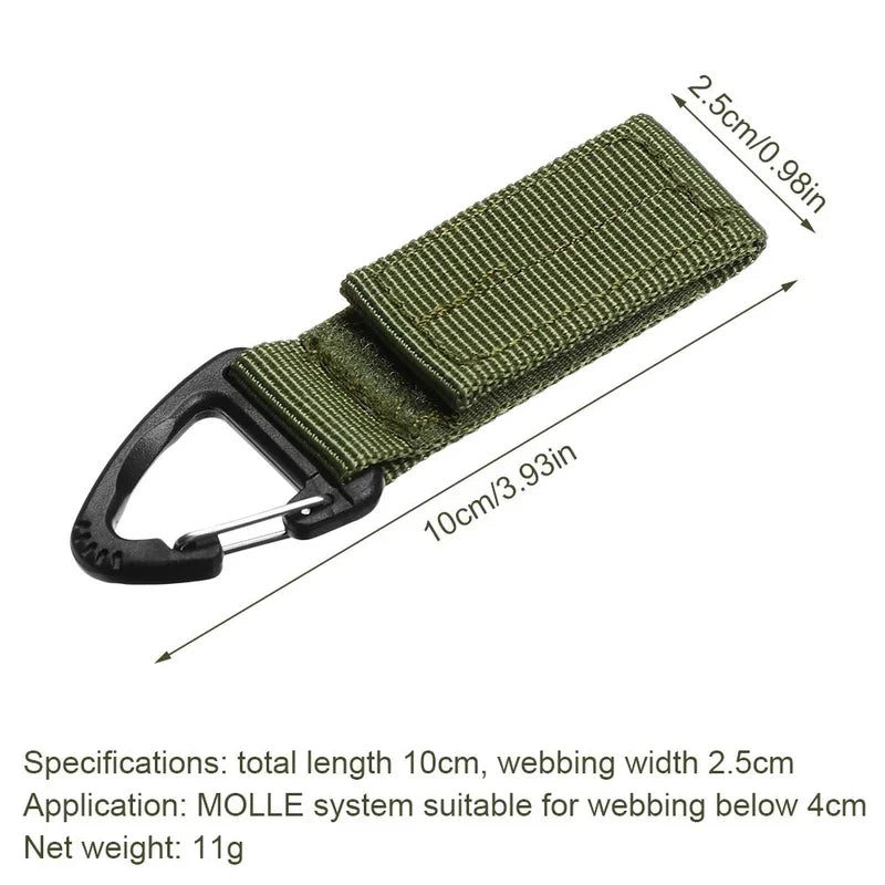 Tactical MOLLE Webbing Buckle Clips 3/6/9-Pack | Carabiner Hook