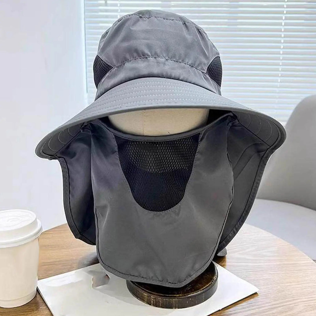 Fishing Hat Summer Sun Hats UV Protection Outdoor Fishing Caps For Hiking Camping Visor Bucket Hat Neck Flap Fisherman Hat Zpaxo