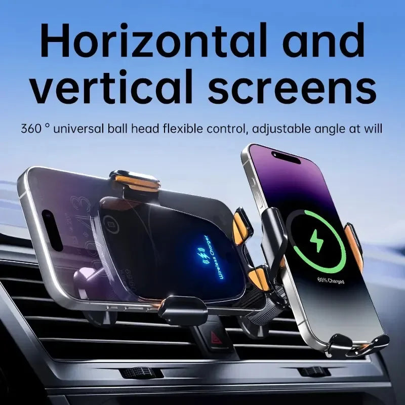 UYUXIO Wireless Car Charger Air Vent Fast Charging Phone Holder