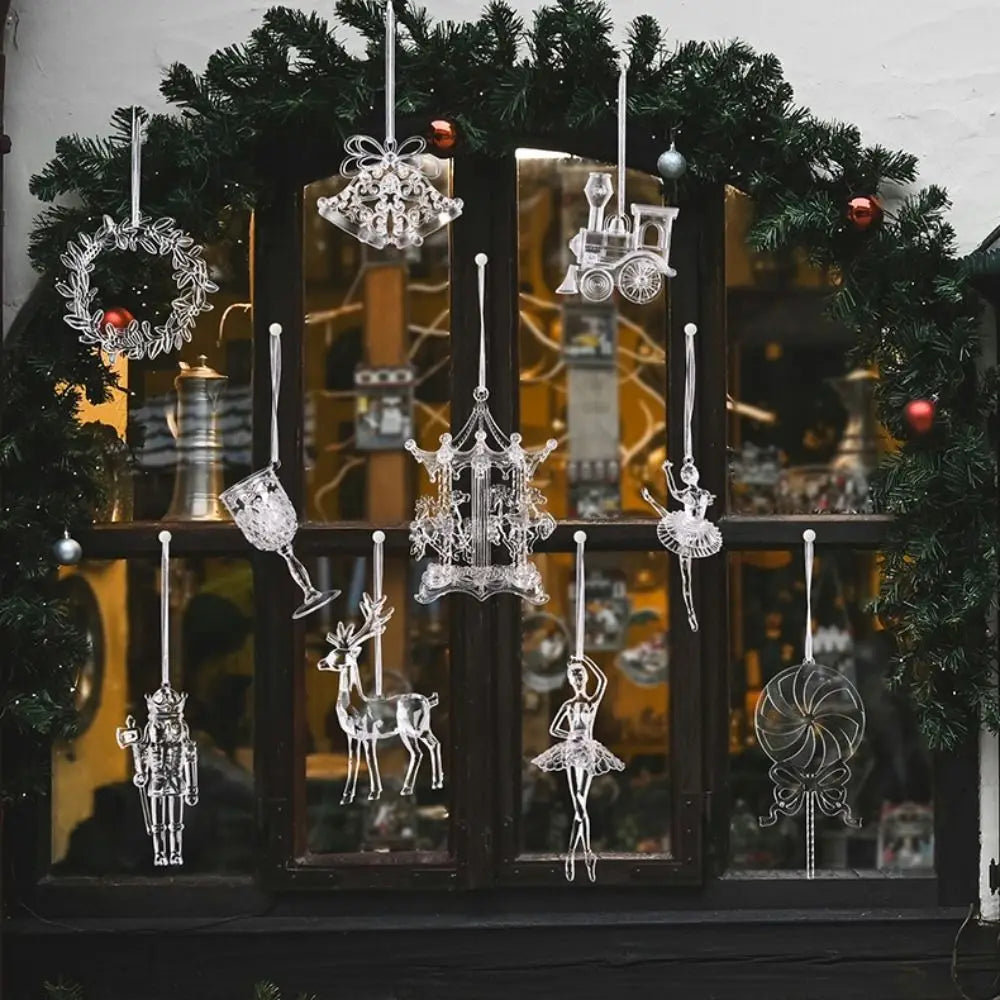 Clear Acrylic Christmas Ornaments – Transparent Hanging Pendants Christmas Ornament Zpaxo