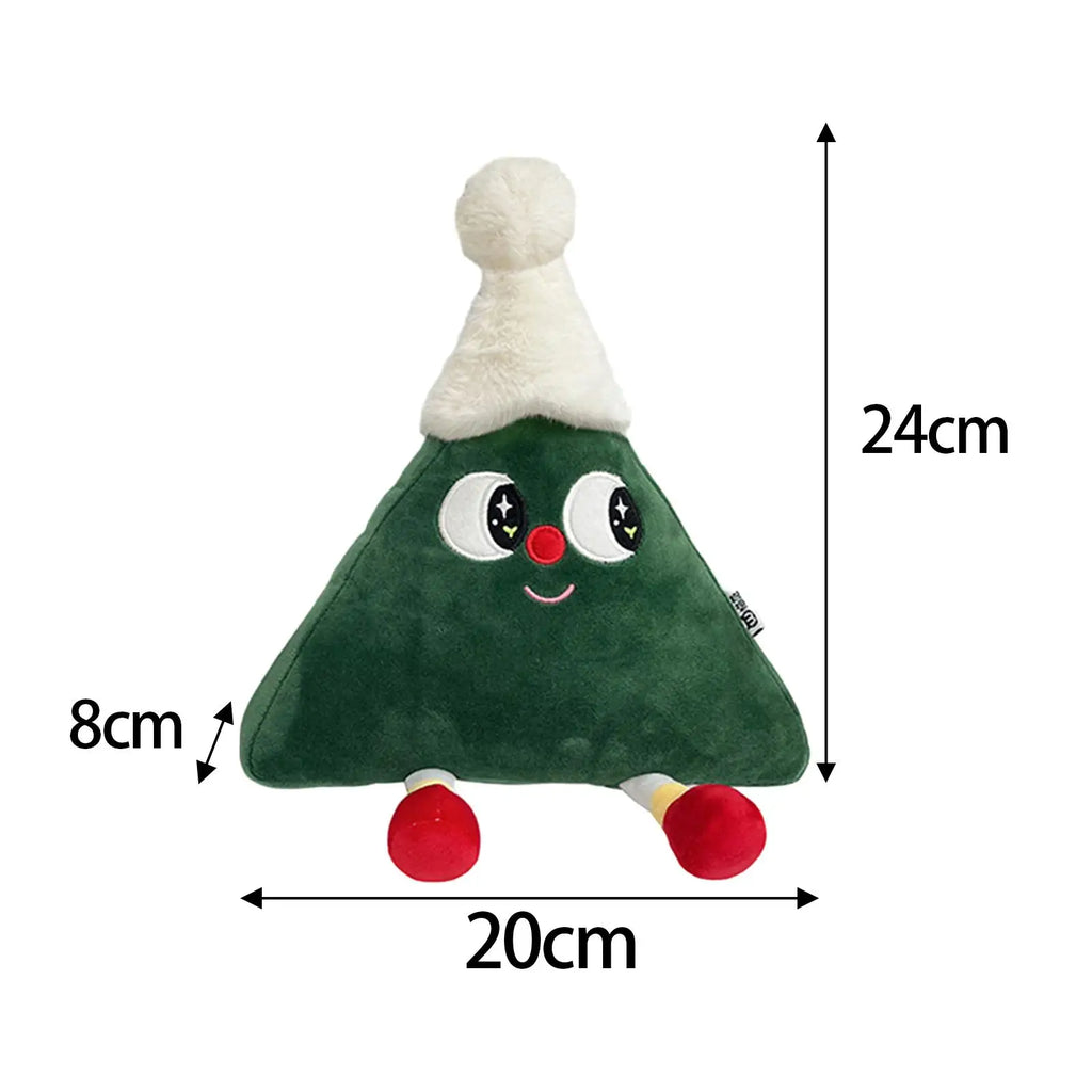 Christmas Tree Throw Pillow Creative Hanging Ornaments Festive Decor Zpaxo