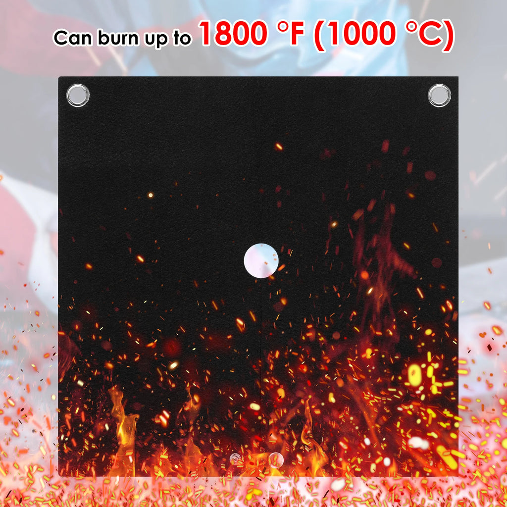1/2/5Pcs Fireproof Welding Protective 1800°F Blanket High Temp Insulation Retardant Carbon Felt Blankets for Metal Working 2025 Zpaxo