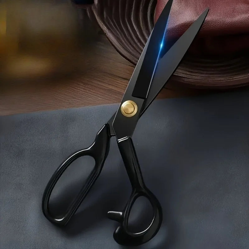 10 inch stainless steel tailor scissors with blackening process, professional fabric cutting, manual sewing, household large sci Zpaxo