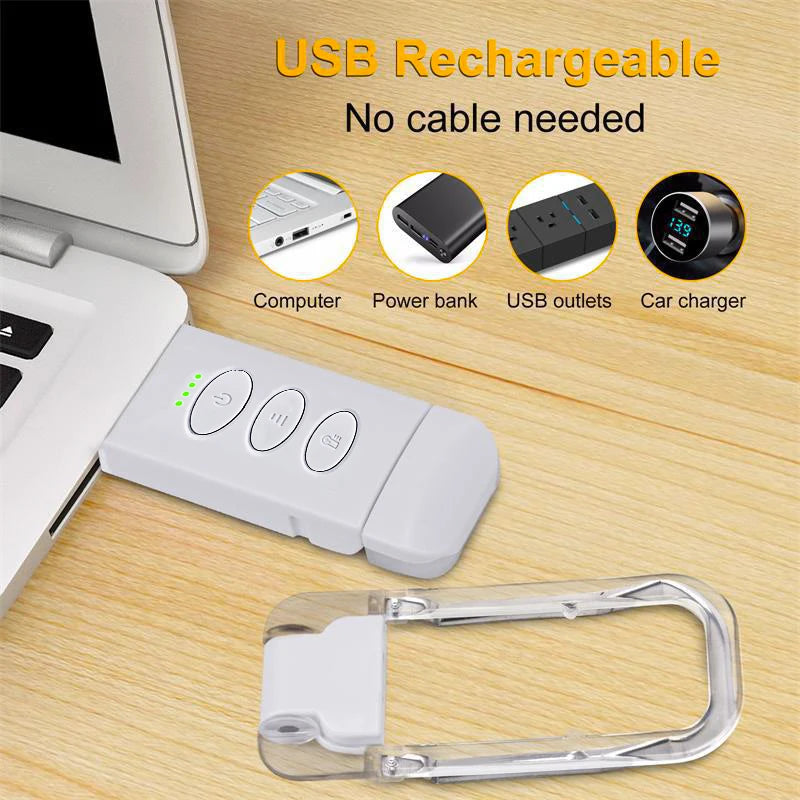 USB Rechargeable LED Book Reading Light Dimmable Night Lights Clip Zpaxo