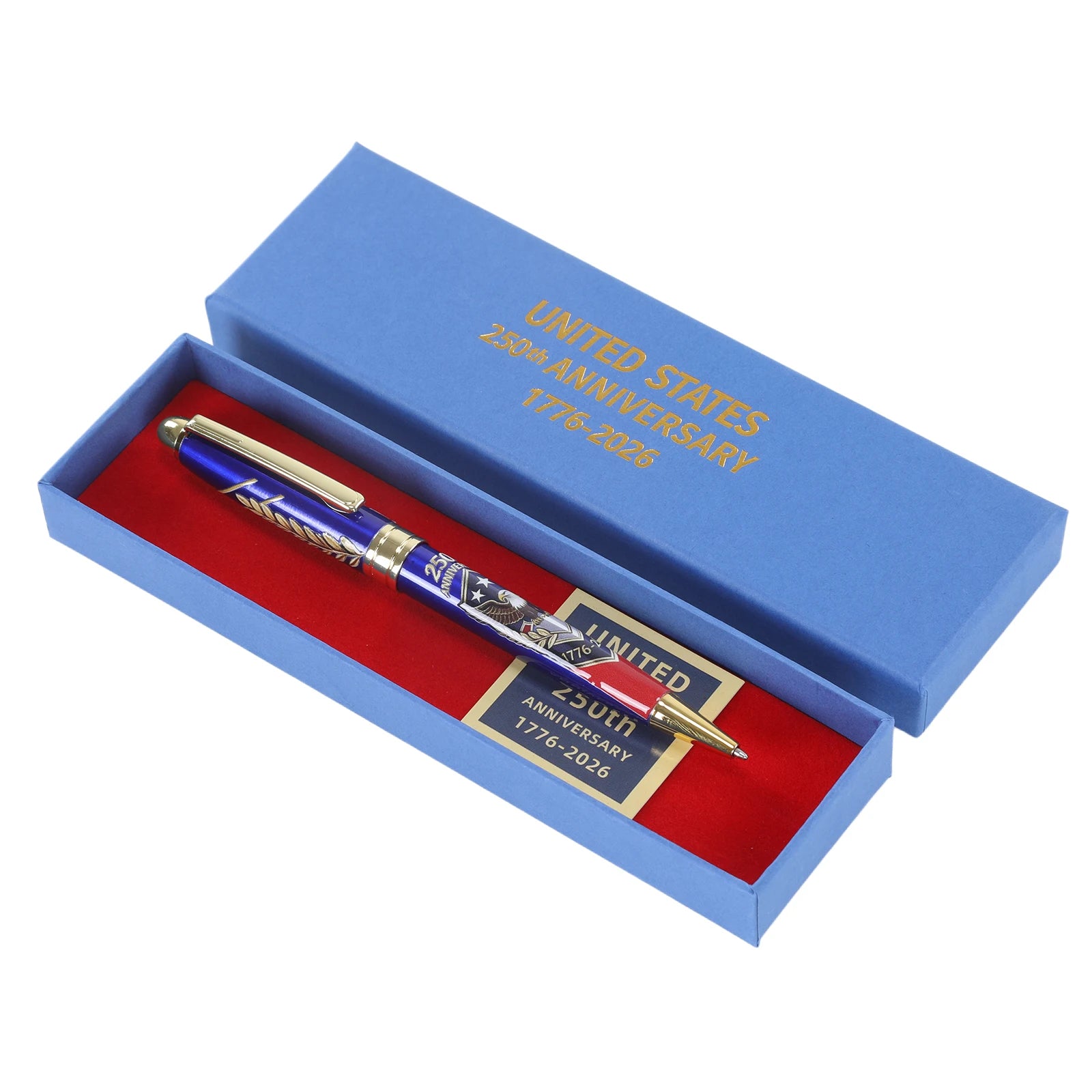 250th Anniversary Commemorative Ballpoint Pen Box Patriotic Engraved