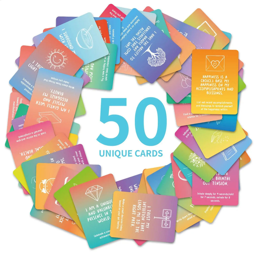 Colored Affirmation Cards Women Self-care Daily Positive Quotes