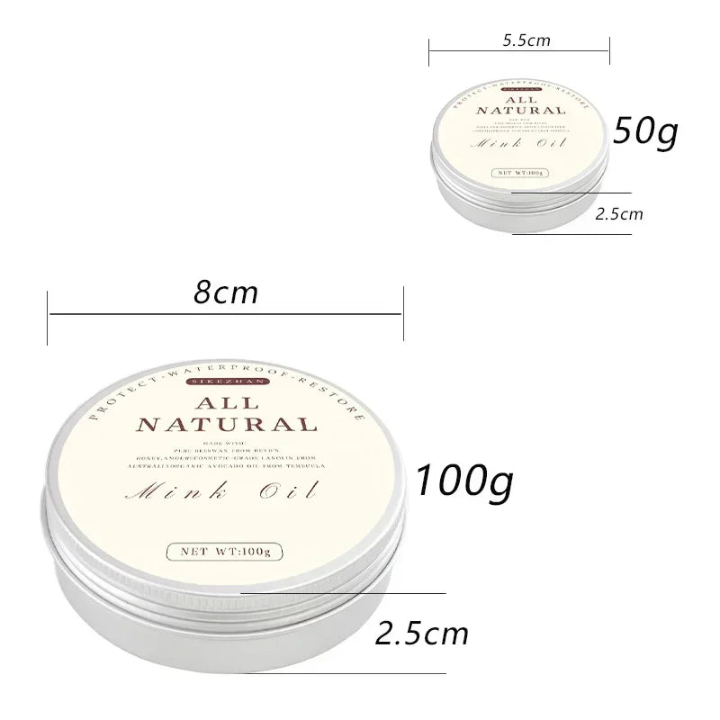 Car Leather Cleaning cream Seat Maintenance Care Oil Leather Restoration Mink Oil Cream Leather Sofa car Interior Polishing Zpaxo