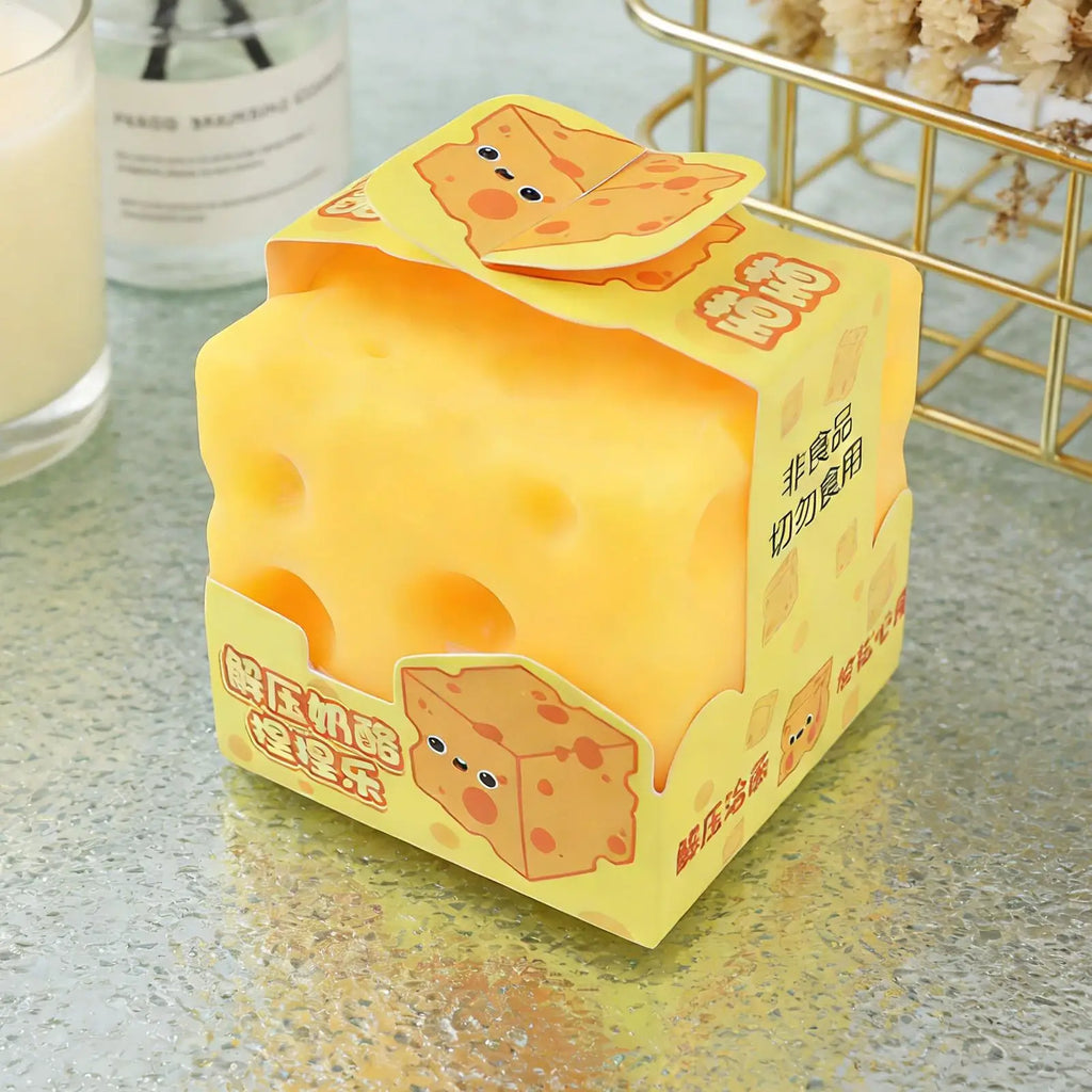Cheese Stress Toy Sensory Pinching Fidget Soft Squeeze Novelty Kids