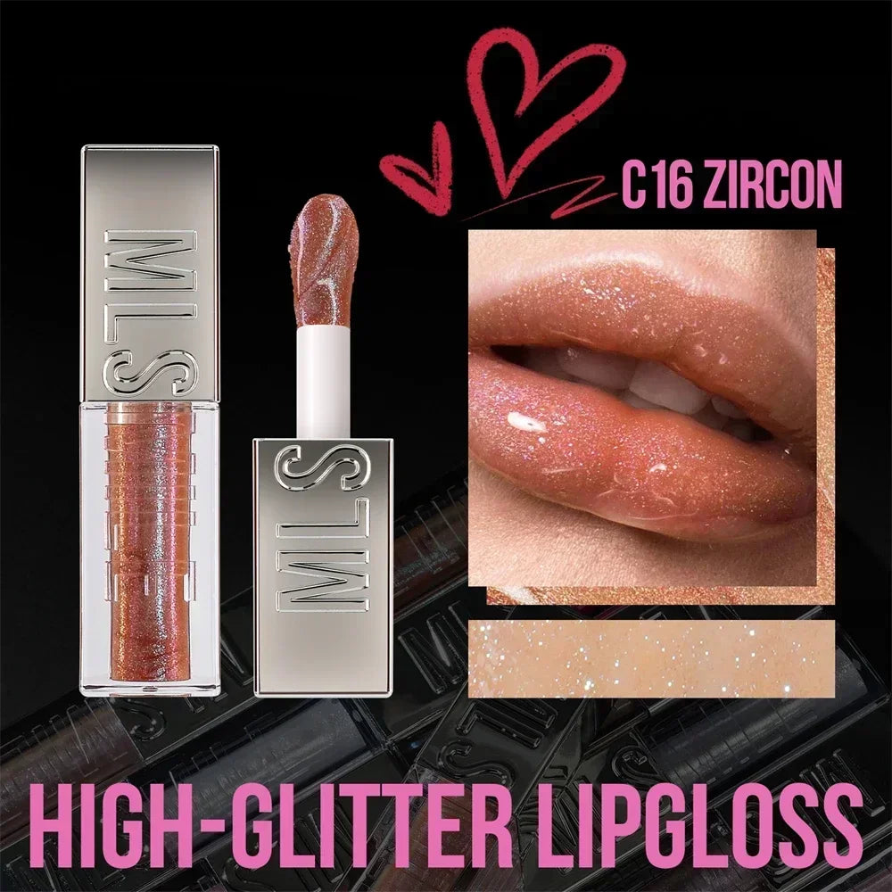 Flash Waterproof Diamond Shimmer Glitter Lip Gloss 6 Colors Sparkling Zpaxo 06