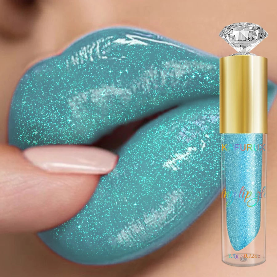 9 Colors Diamond Shimmer Glitter Lip Gloss Moisturizing Liquid Zpaxo 208