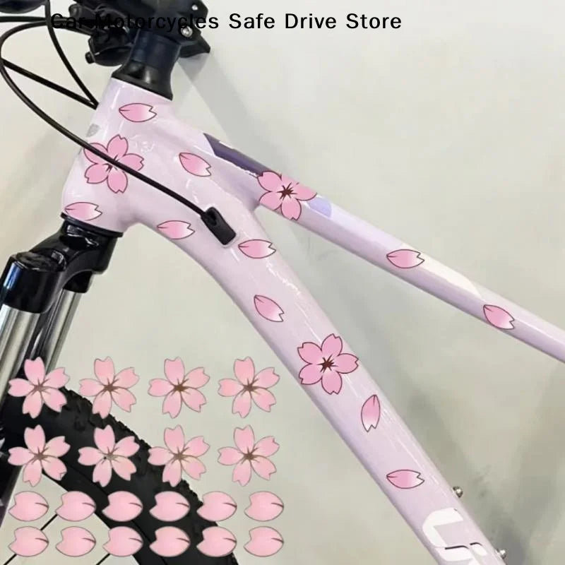 CM12 20 Bicycle Car Cherry Blossom Sticker Body Motorcycle Helmets